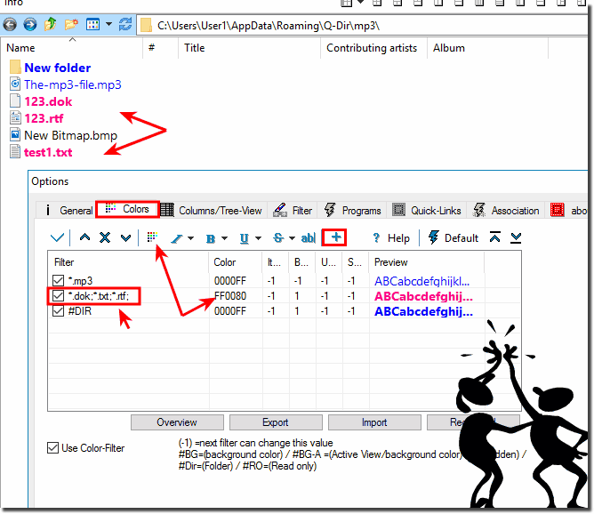 Quad Explorer List View Use Color Filter!