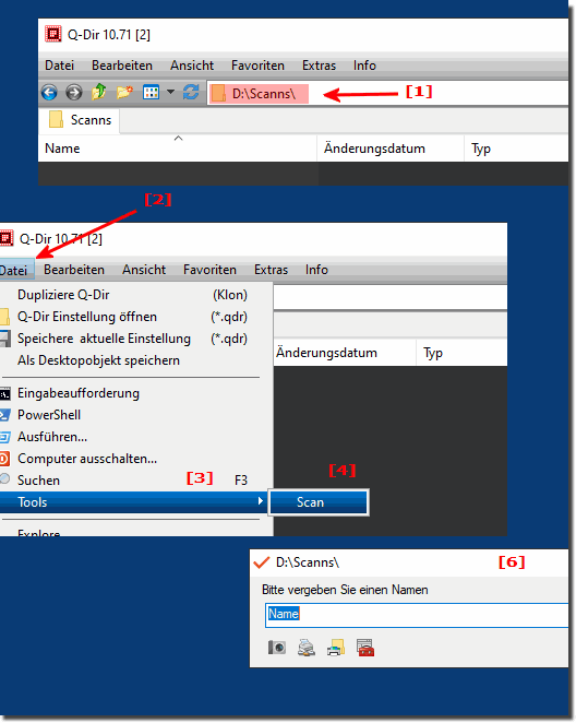 Seiten-Scan direkt im Zielordner starten!